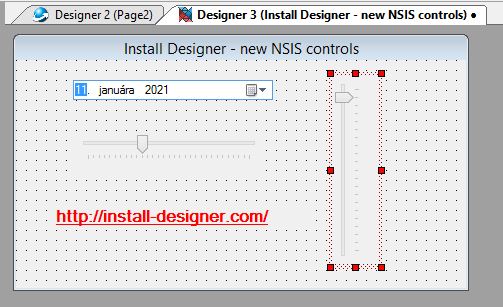 New controls: Link, DatePicker, HTrackBar, VTrackBar